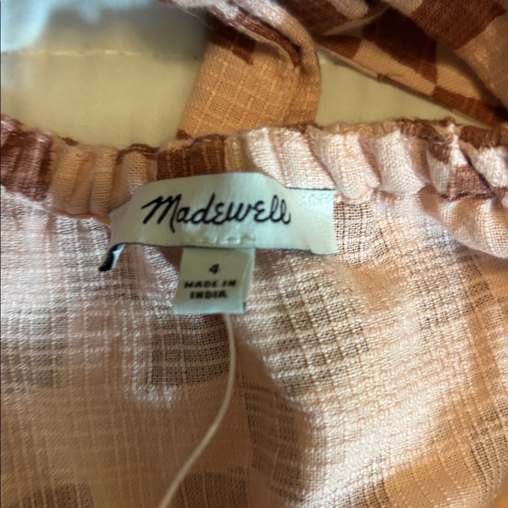 Madewell Pink Textured Sundress with Geometric Pattern - Picture 6 of 10